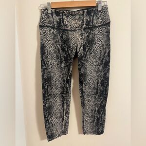 Hard Tail Black and Cream Patterned Leggings